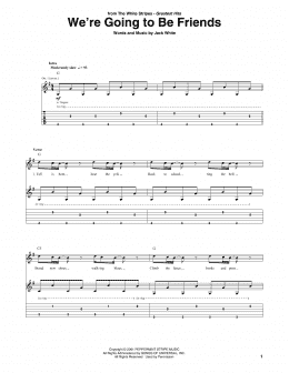 page one of We're Going To Be Friends (Guitar Tab)