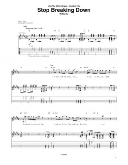 page one of Stop Breakin' Down Blues (Guitar Tab)