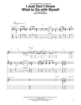 page one of I Just Don't Know What To Do With Myself (Guitar Tab)