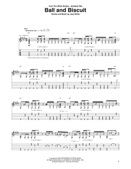 page one of Ball And Biscuit (Guitar Tab)
