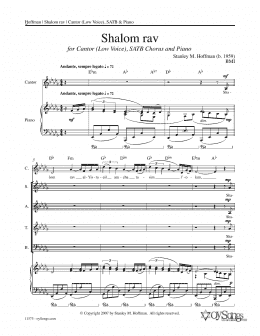 page one of Shalom Rav (SATB Choir)