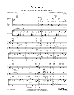 page one of V'ahavta (SATB Choir)