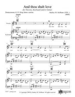 page one of And Thou Shalt Love (Piano, Vocal & Guitar Chords (Right-Hand Melody))