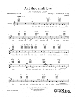 page one of And Thou Shalt Love (Lead Sheet / Fake Book)