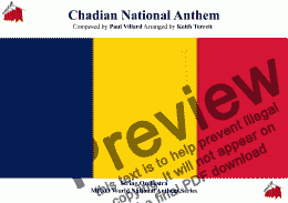 page one of Chadian National Anthem The Chadian Hymn (La Tchadienne) for String Orchestra 