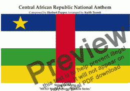 page one of Central African Republic National Anthem "La Renaissance" for String Orchestra (MFAO World National Anthem Series)