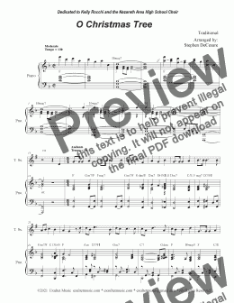 page one of O Christmas Tree (Tenor Saxophone and Piano)
