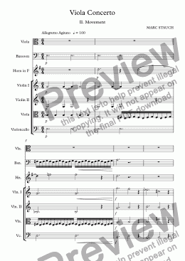 page one of Viola Concerto - 2nd movt