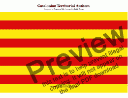 page one of Catalonian Territorial Anthem for String Orchestra (MFAO World National Anthem Series)