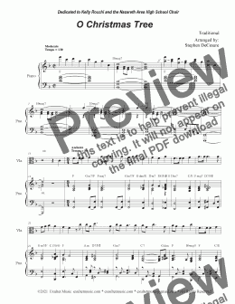page one of O Christmas Tree (Viola solo and Piano)