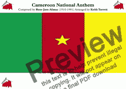 page one of Cameroon National Anthem for String Orchestra (MFAO World National Anthem Series)