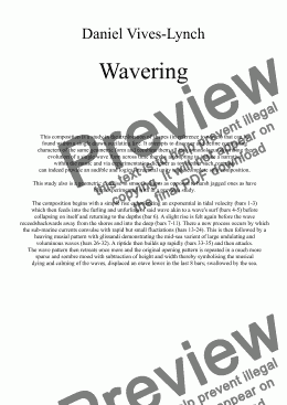 page one of Wavering