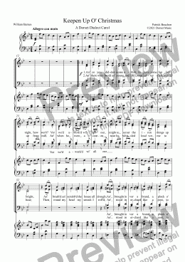 page one of Keepen Up O' Christmas for S.A.T.B. Choir with Piano