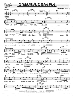 page one of I Believe I Can Fly (Real Book – Melody & Chords)