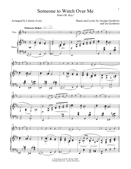 page one of Someone To Watch Over Me (from Oh, Kay!) (Flute and Piano)