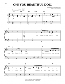 page one of Oh! You Beautiful Doll (Easy Piano)