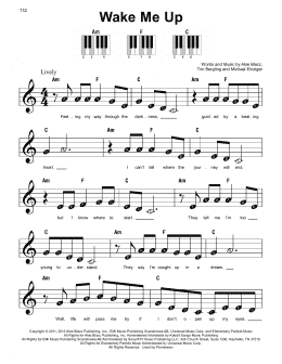 page one of Wake Me Up (Super Easy Piano)