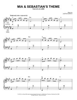 page one of Mia & Sebastian's Theme (from La La Land) (Accordion)