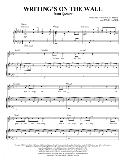 page one of Writing's On The Wall (from James Bond: Spectre) (Piano & Vocal)