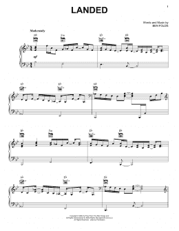 page one of Landed (Piano, Vocal & Guitar Chords (Right-Hand Melody))