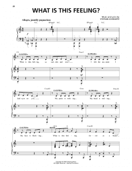 page one of What Is This Feeling? (from Wicked) (Piano & Vocal)
