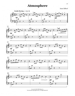 page one of Atmosphere (Piano Duet)