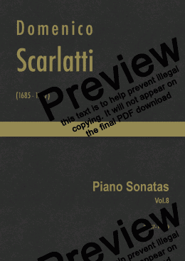 page one of Scarlatti - Complete Piano Sonatas  Vol.8