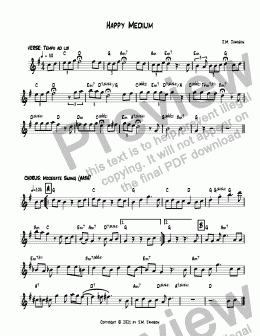 page one of Happy Medium (Eb instrument)