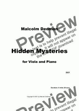 page one of Hidden Mysteries