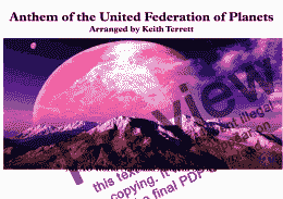page one of Anthem of the United Federation of  Planets for String Orchestra