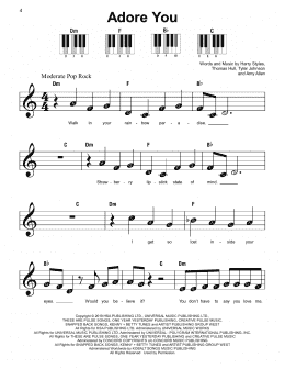 page one of Adore You (Super Easy Piano)