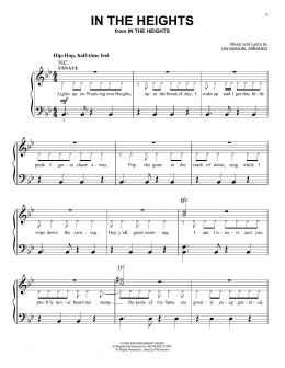page one of In The Heights (from In The Heights: The Musical) (Easy Piano)