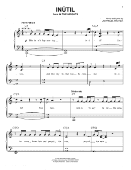 page one of Inutil (from In The Heights: The Musical) (Easy Piano)