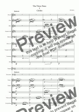 page one of The Three Fates - Orchestral