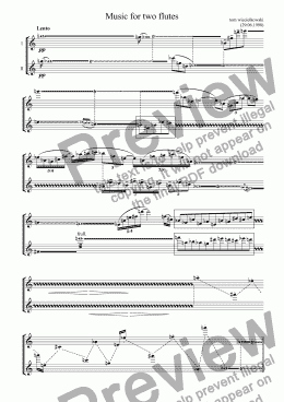 page one of Music for two flutes