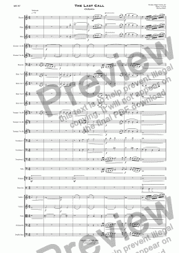 page one of The Last Call  - Orchestra