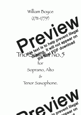page one of Trio Sonata No.5