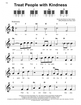 page one of Treat People With Kindness (Super Easy Piano)