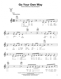 page one of Go Your Own Way (Ukulele)