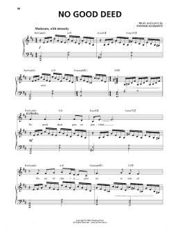 page one of No Good Deed (from Wicked) (Piano & Vocal)