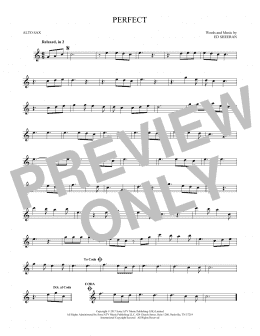 page one of Perfect (Alto Sax Solo)