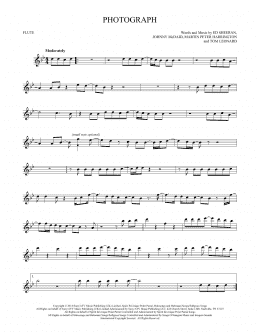 page one of Photograph (Flute Solo)