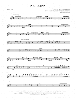 page one of Photograph (Tenor Sax Solo)