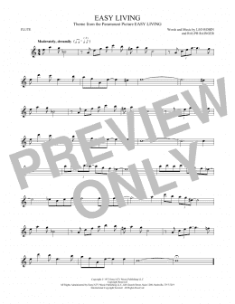 page one of Easy Living (Flute Solo)