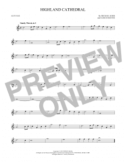 page one of Highland Cathedral (Alto Sax Solo)