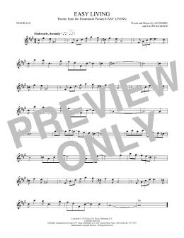 page one of Easy Living (Tenor Sax Solo)