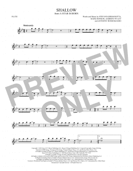 page one of Shallow (from A Star Is Born) (Flute Solo)