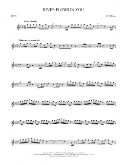 page one of River Flows In You (Flute Solo)