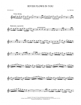 page one of River Flows In You (Tenor Sax Solo)
