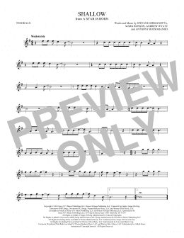 page one of Shallow (from A Star Is Born) (Tenor Sax Solo)